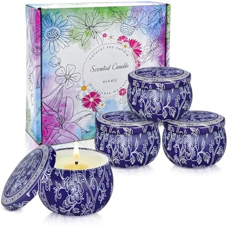 Citronella Candles 4 Pack Natural Soy Wax Outdoor Set