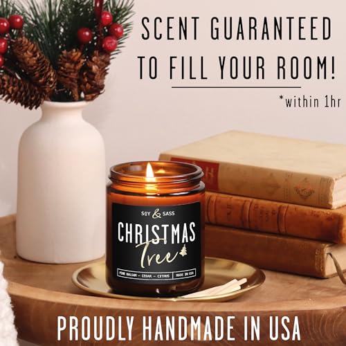 Christmas Tree Candles Scented Balsam Cedar Citrus