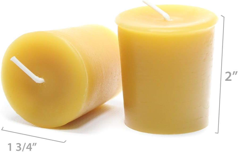 Bluecorn Pure Beeswax Votive Candles 4 Pack