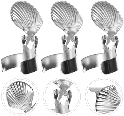 VOSAREA 4pcs Metal Candle Snuffer Shell Shaped Auto Extinguisher