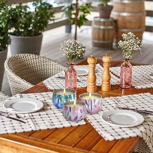 3 Pack Ladies Candles Set Rose Jasmine Magnolia Scented Jar Candles