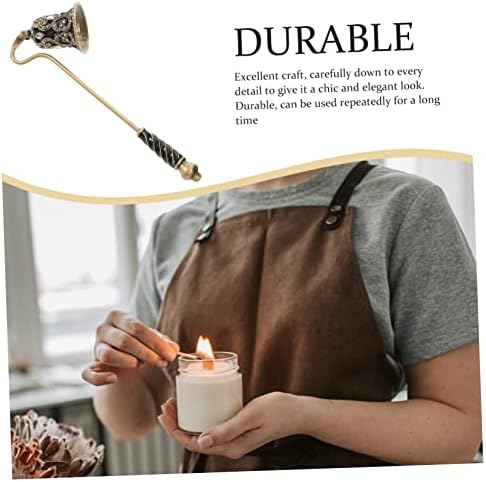 MAGICLULU Metal Candle Snuffer with Rhinestone Flower Design