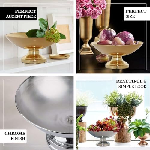 Efavormart 12 Inch Shiny Gold Floating Candle Bowl