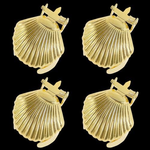 4 Pcs Shell Shape Metal Candle Snuffer Set