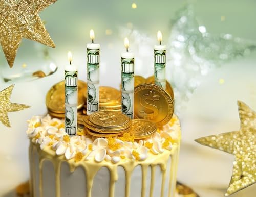Money Shaped Birthday Candles - 5 Pack Set