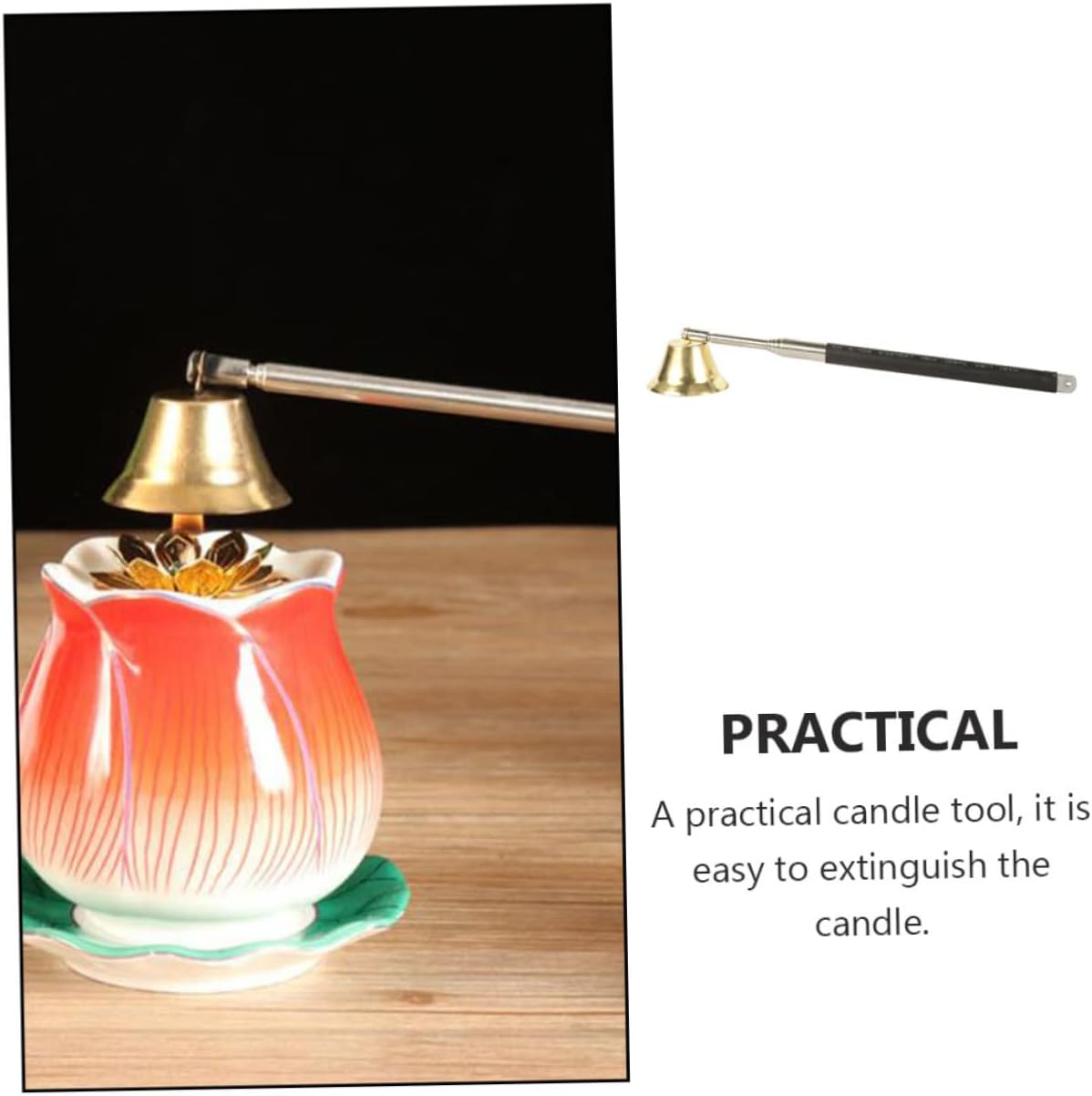 MAGICLULU Telescopic Candle Snuffer with Metal Handle 1-Piece Set