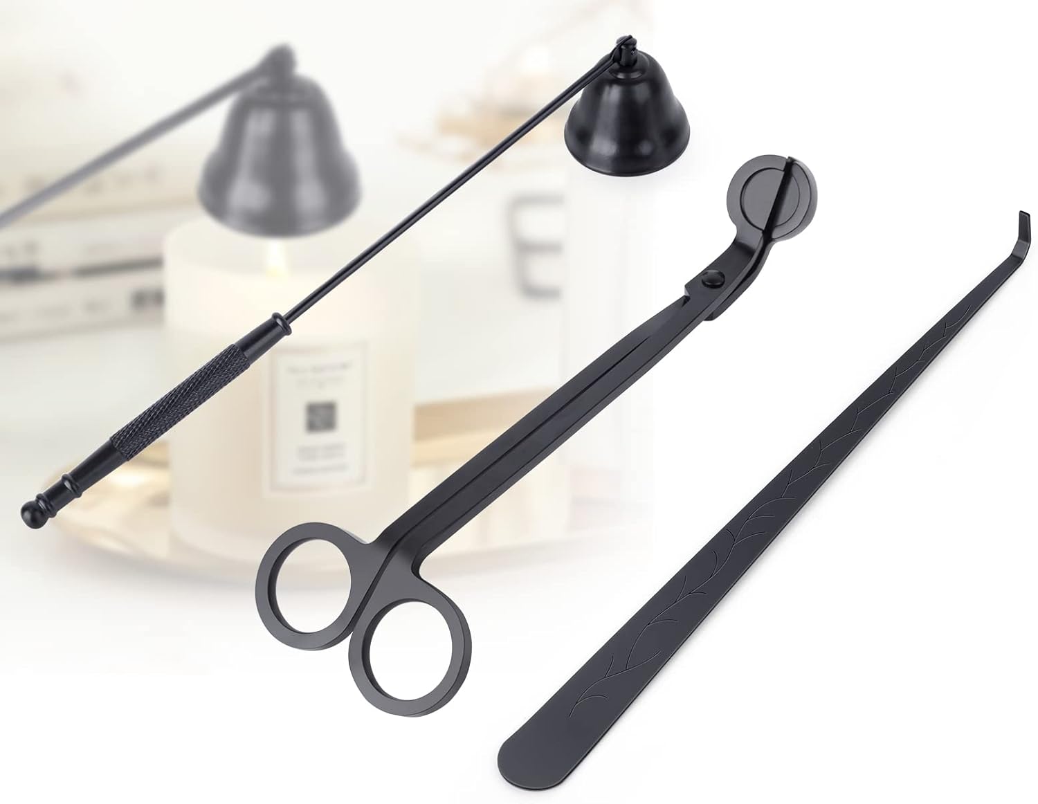 3 in 1 Candle Tools Set - Black