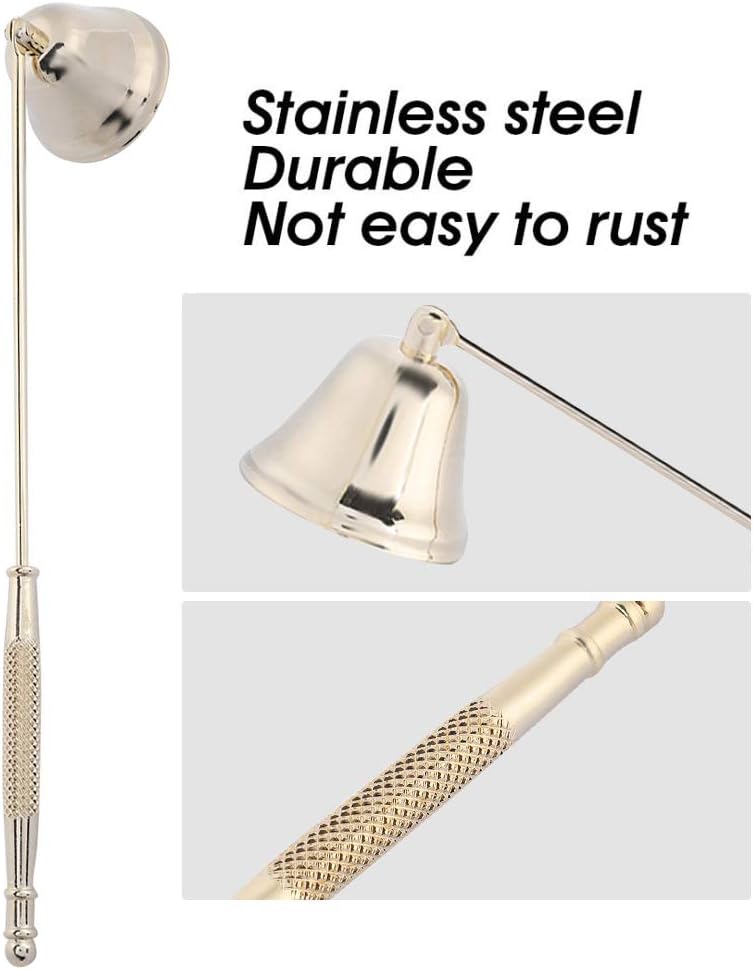 HEEPDD Candle Snuffer Polished Stainless Steel Long Handle Candle Stopper