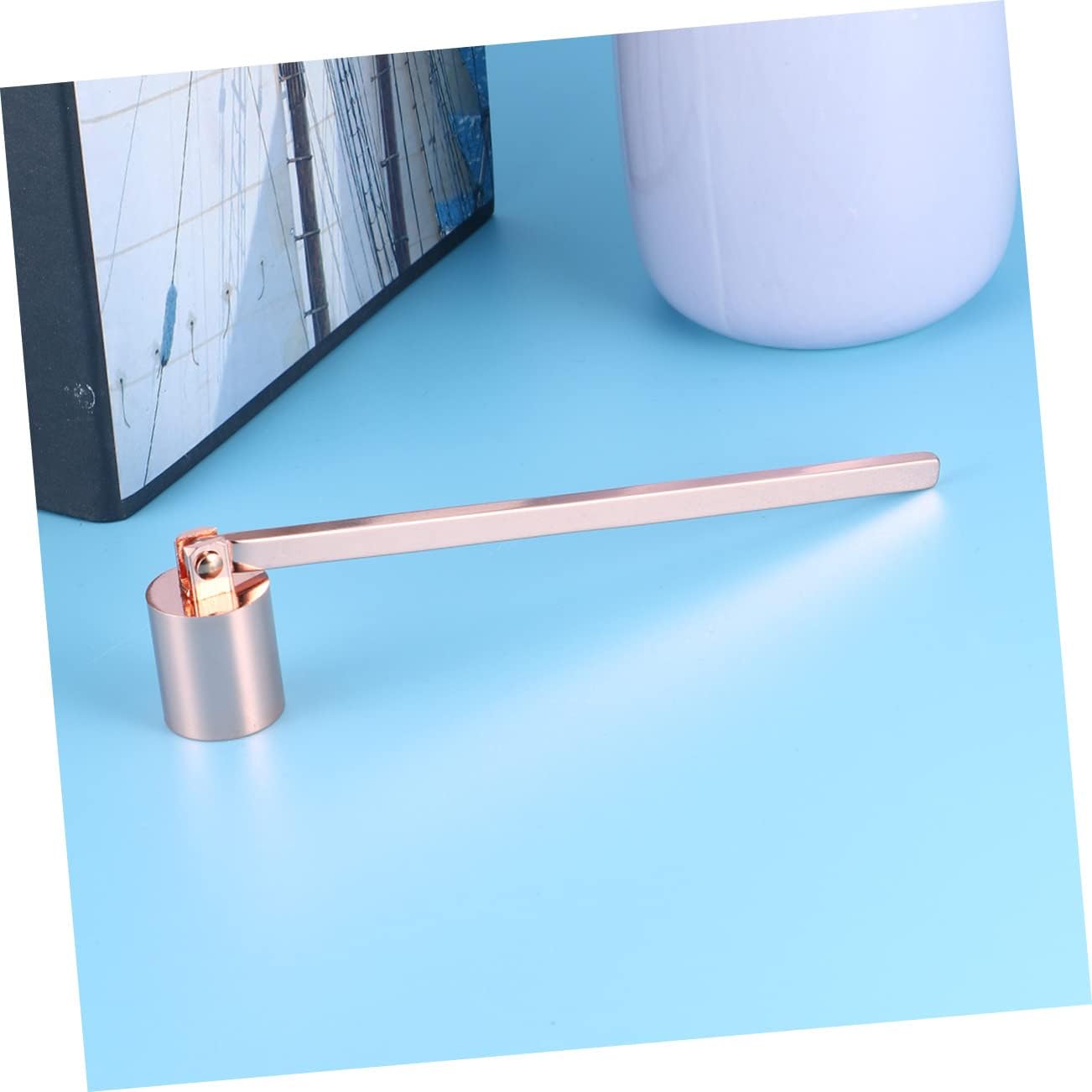 PRETYZOOM 2pcs Rose Gold Candle Snuffer and Wick Dipper Set