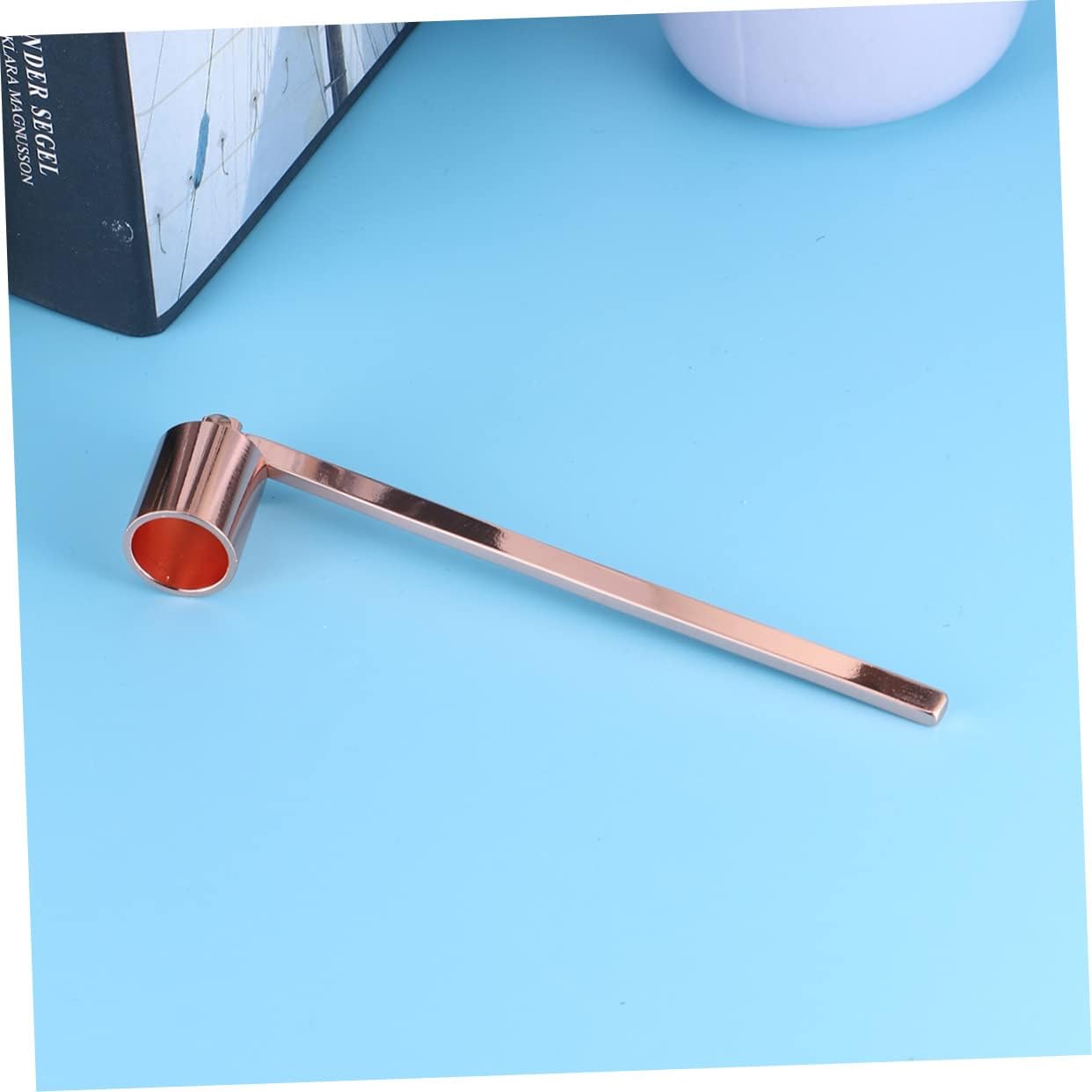 PRETYZOOM 2pcs Rose Gold Candle Snuffer and Wick Dipper Set