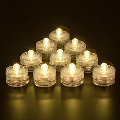 Wellgium Submersible LED Tea Lights Set of 24 Warm White