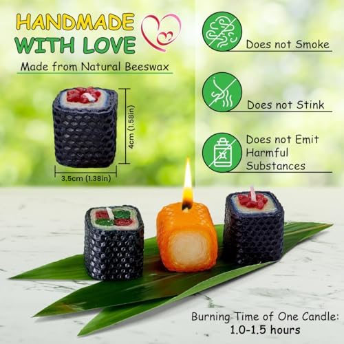 Fun Birthday Sushi Candle Gift Set 12pcs