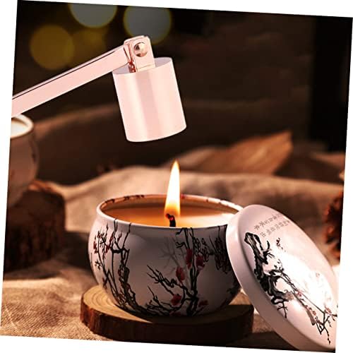 PRETYZOOM 2pcs Rose Gold Candle Snuffer and Wick Dipper Set