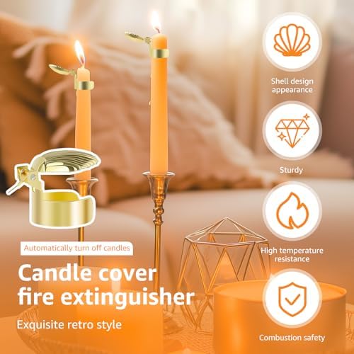 4 Pcs Shell Shape Metal Candle Snuffer Set