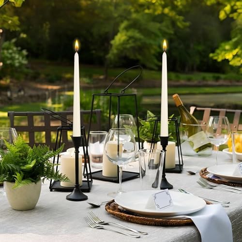 Mega Candles 12pcs Unscented Ivory Taper Candles