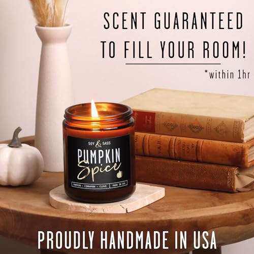 Pumpkin Spice Candle - 9oz Soy Jar Fall Home Decor