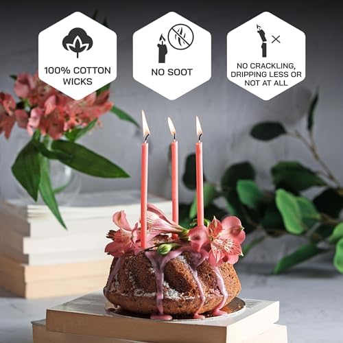 Danilovo Taper Beeswax Candles - Honey Scented Decorative Pack of 50