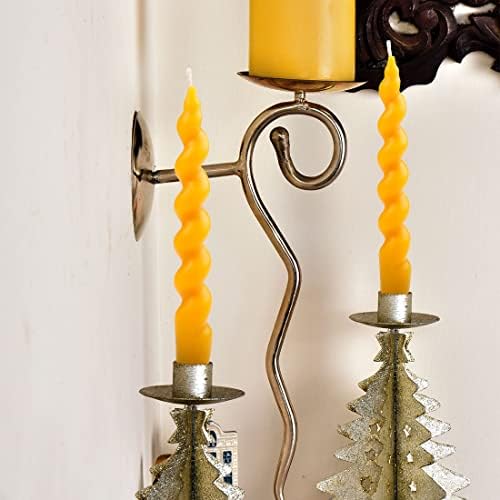DEYBBY Spiral Beeswax Candle 7 Inch 2 Pack Taper Candles