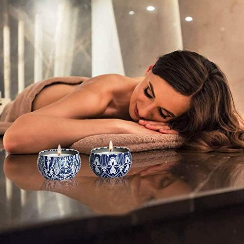 JHENG Set of 16 Soy Wax Aromatherapy Candles with Lid