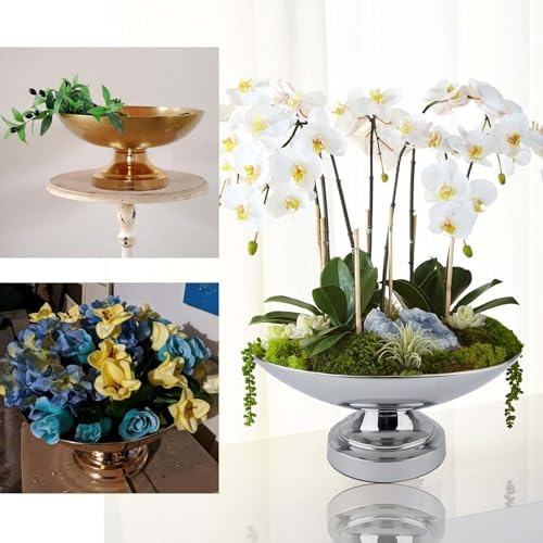 Efavormart 12 Inch Shiny Gold Floating Candle Bowl