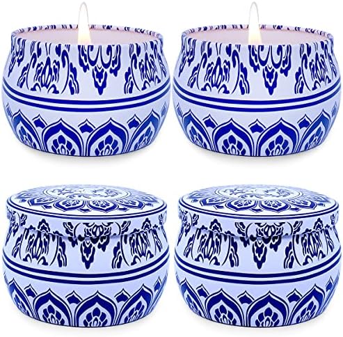 Outdoor Citronella Candles 4x44oz Soy Wax Travel Tin Candles