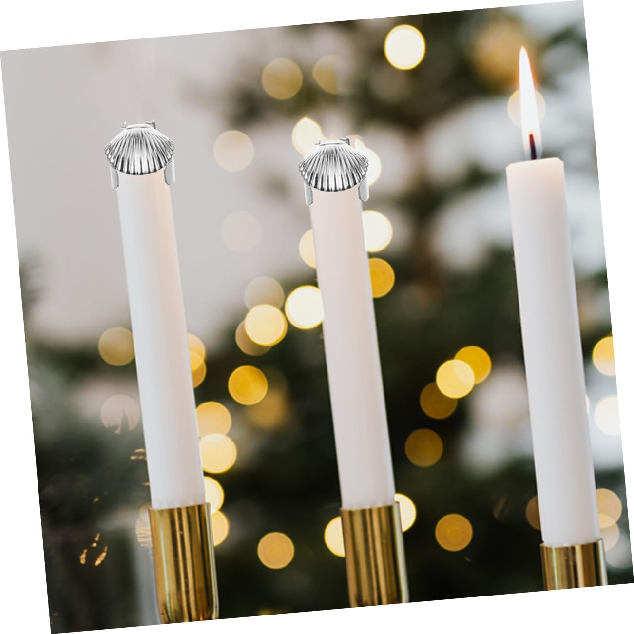 PRETYZOOM Metal Candle Extinguisher Flame Snuffer with Shell-Shaped Design