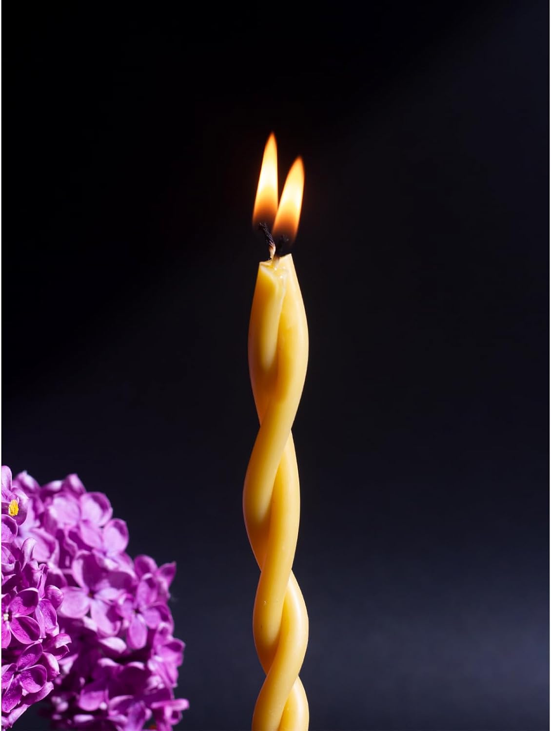 CANDWAX 50 Pack Yellow Taper Candles 7 Inch