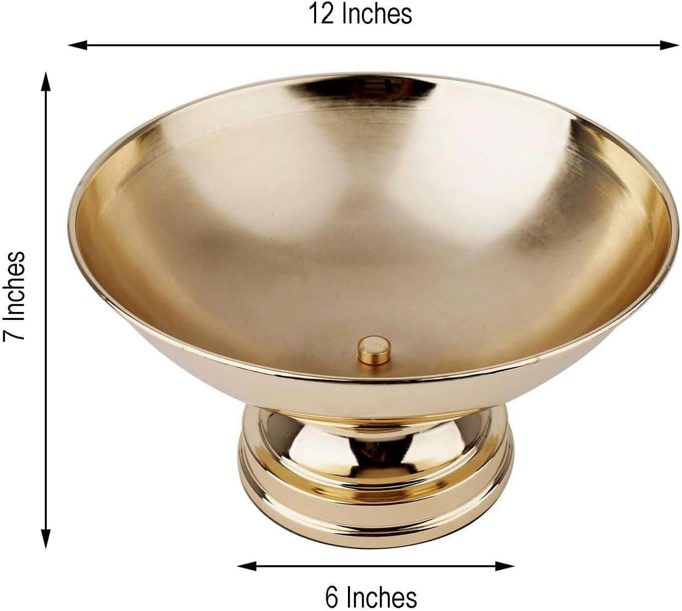 Efavormart 12 Inch Shiny Gold Floating Candle Bowl
