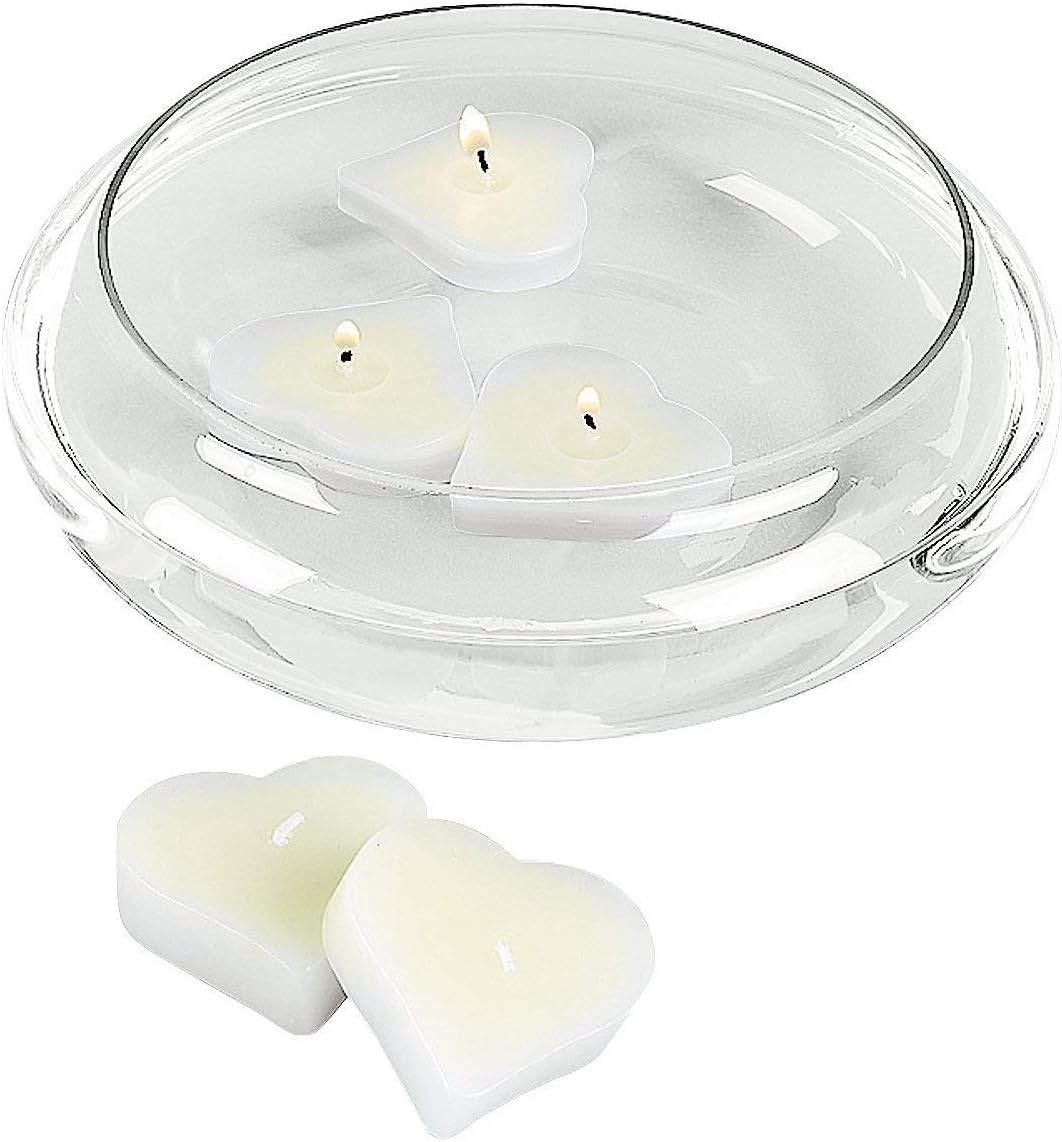 Fun Express Glass Floating Candle Bowl 7 Inch Diameter