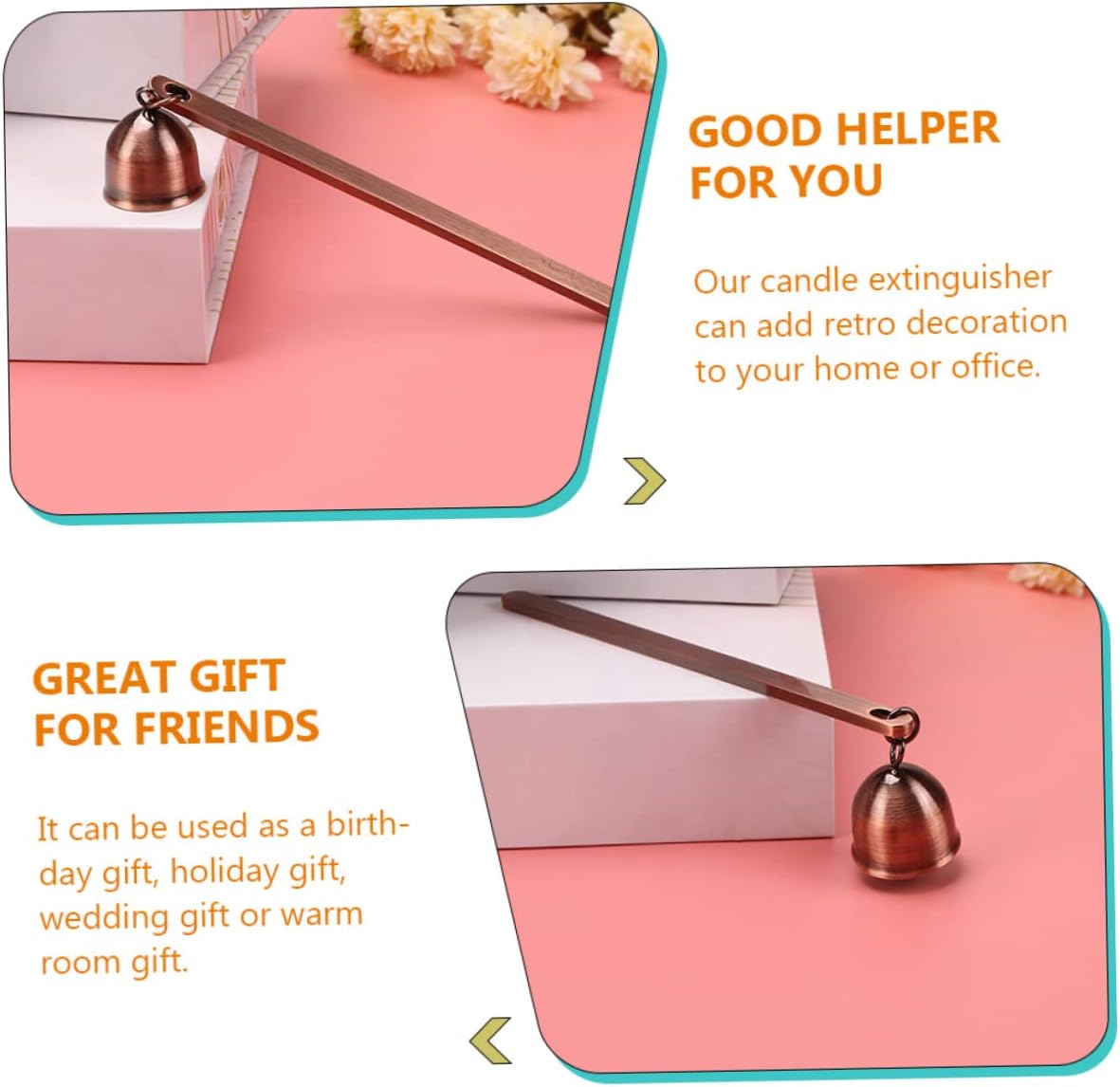 MAGICLULU Stainless Steel Candle Snuffer with Long Handle