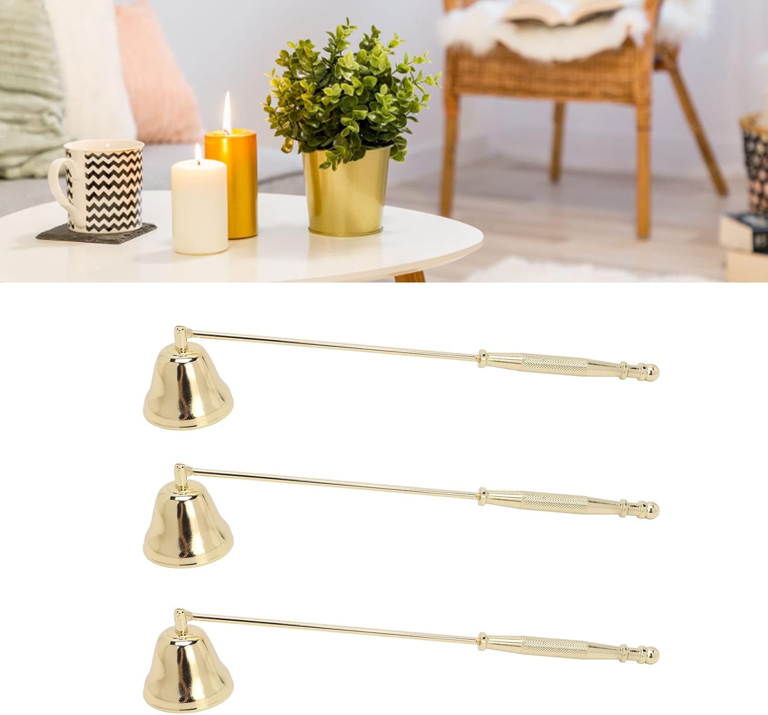 3 Pcs Candle Snuffer Iron Plating Candle Extinguisher Accessories