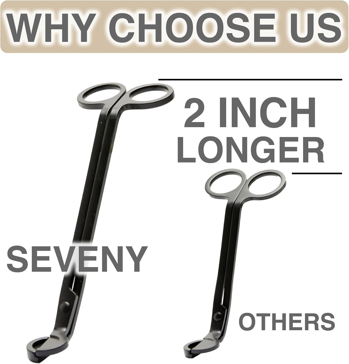 SEVENY 3 in 1 Candle Accessory Set - Wick Trimmer Snuffer Dipper