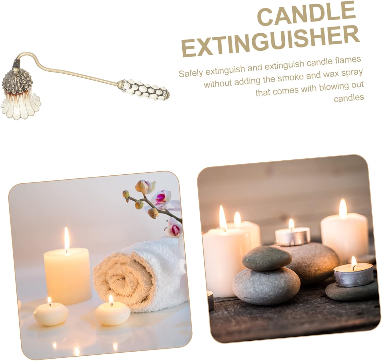 Metal Wick Snuffer Candle Extinguisher with Long Handle