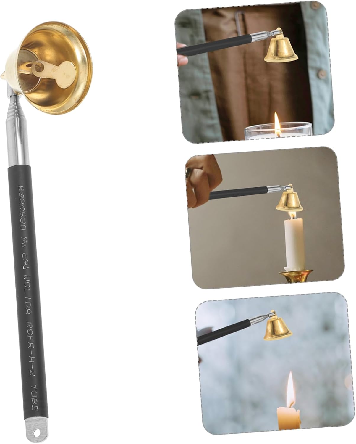 Cabilock Efficient Candle Extinguisher Tool Long Handle Wick Snuffer
