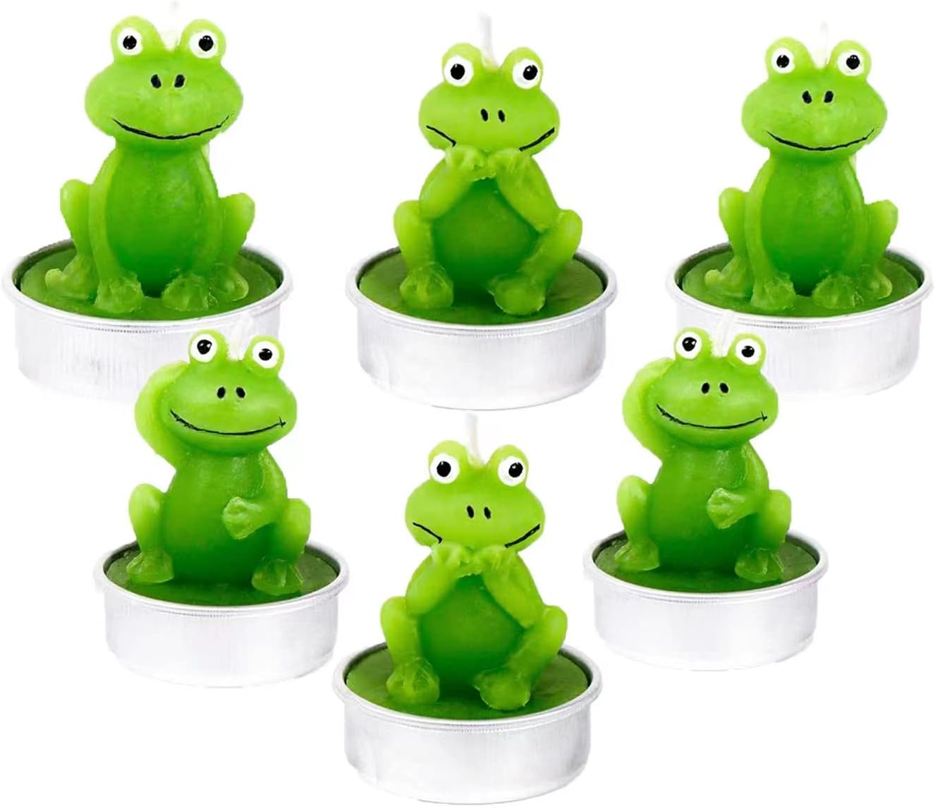LONCESS Frog Tealight Candles 6 Pack Birthday Gift