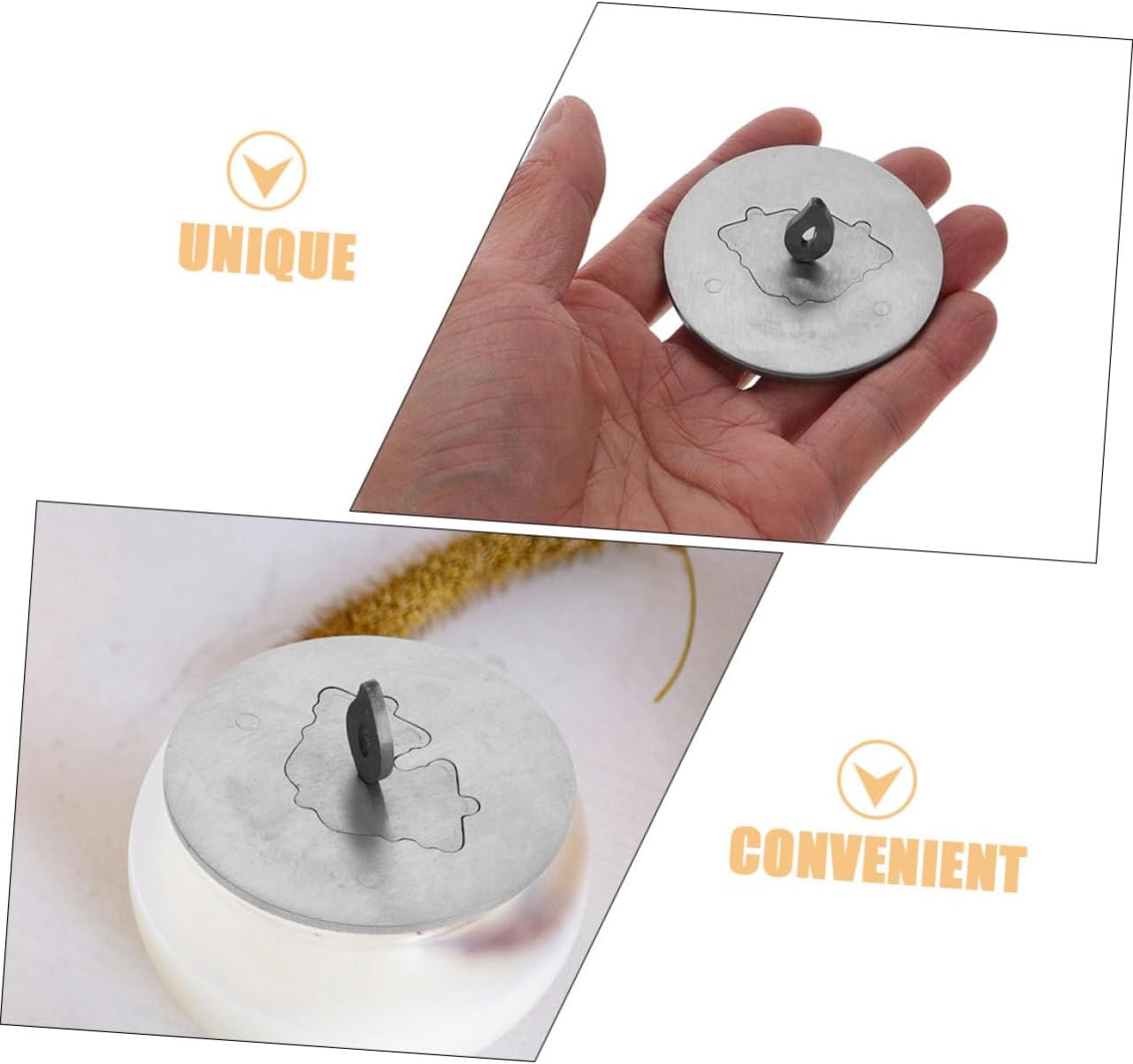 VOSAREA 2pcs Stainless Steel Candle Snuffer Windproof Extinguisher Tool