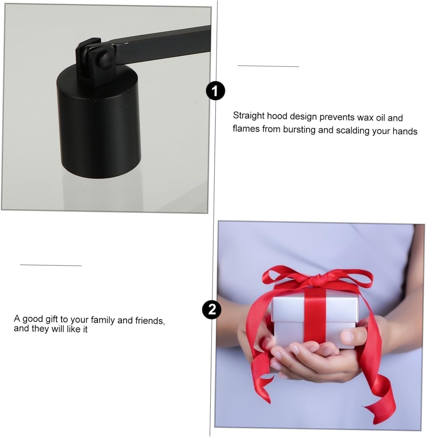 PRETYZOOM Stainless Steel Candle Snuffer Tool with Long Handle