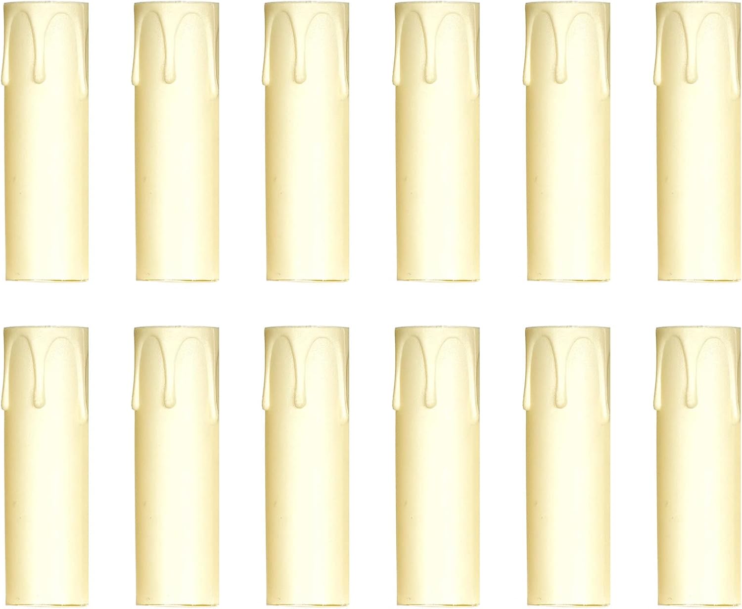 Ciata 12 Pack Ivory Plastic Drip Candle Covers 2 Inch