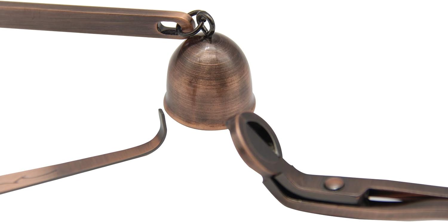 3 in 1 Candle Accessories Set Red Copper Includes Snuffer Trimmer Dipper