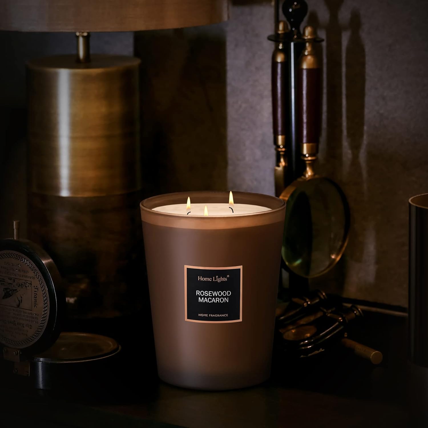 HomeLights Scented Candles - Rosewood Macaron 333 Oz Jar