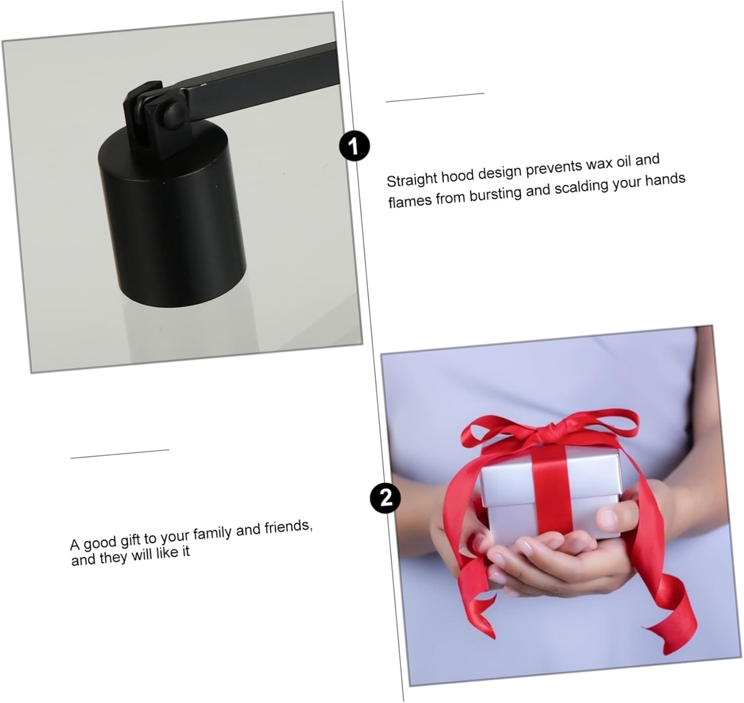 Stainless Steel Candle Snuffer with Long Handle for Safe Flame Extinguishing