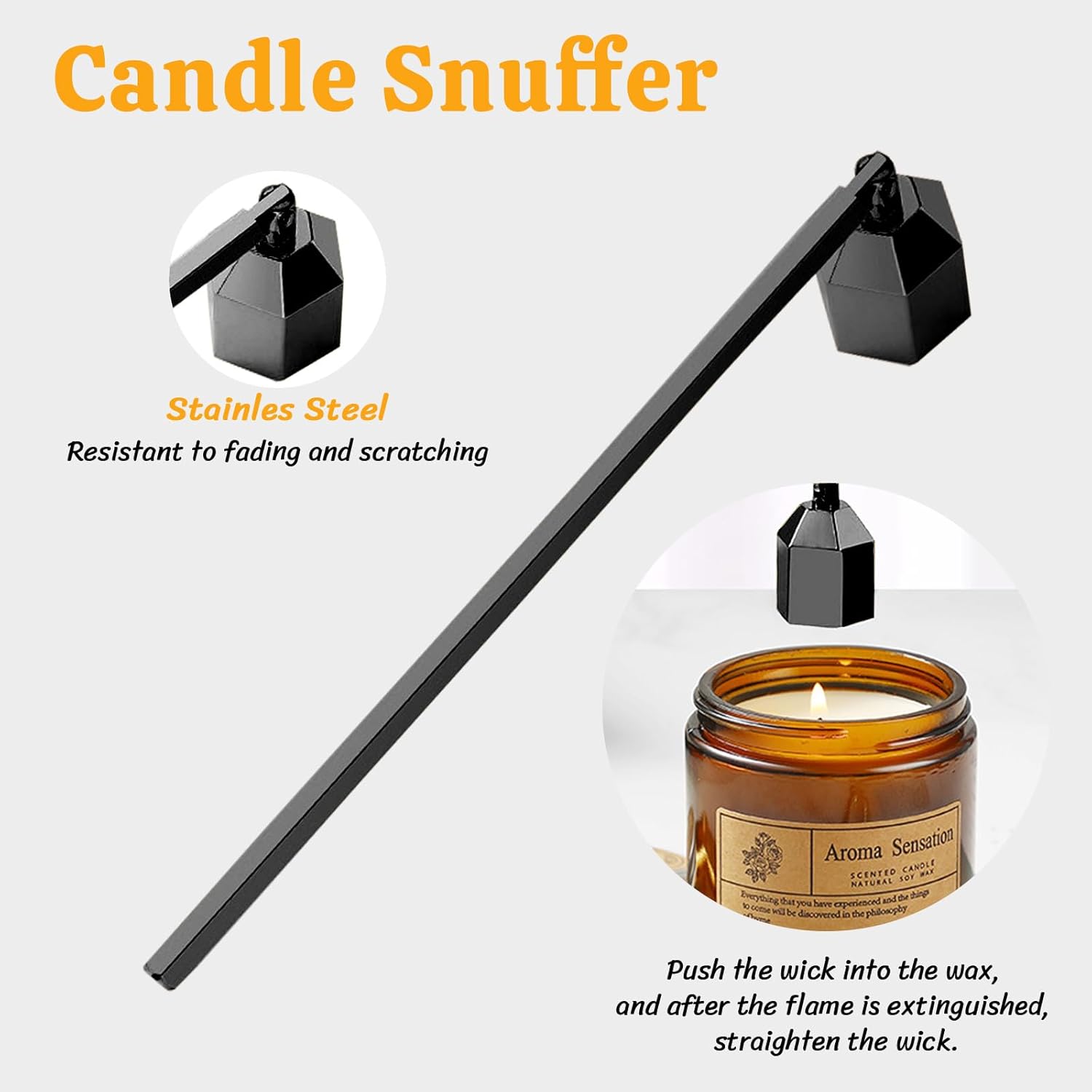 Premium 4 in 1 Candle Accessory Set - Black