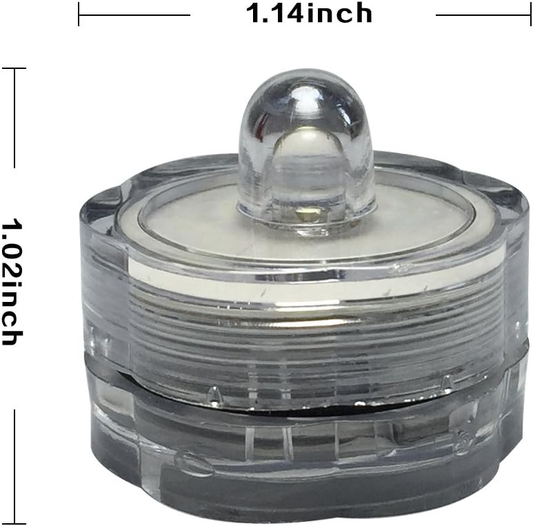 Wellgium Submersible LED Tea Lights Set of 24 Warm White