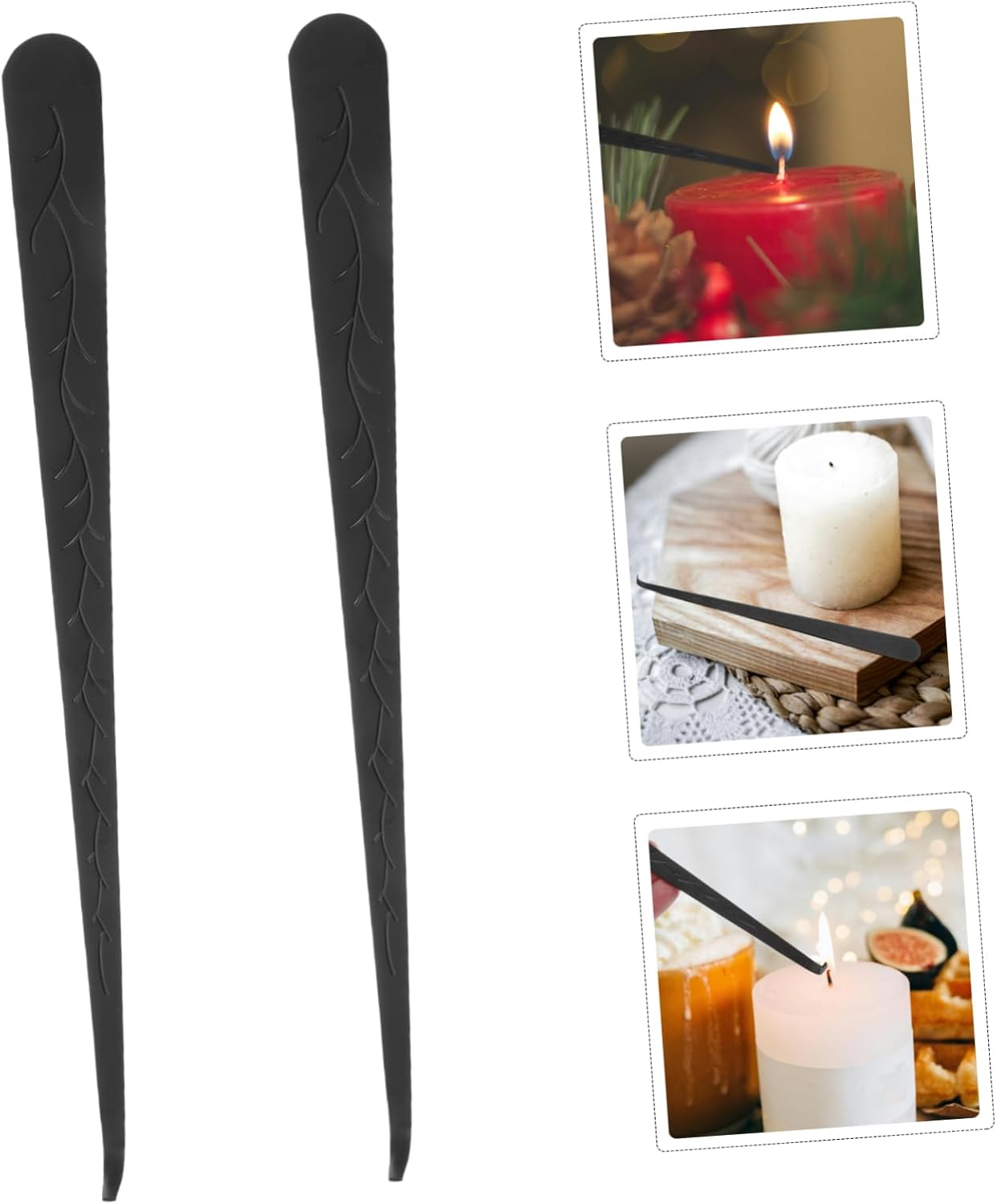 PRETYZOOM 2pcs Stainless Steel Candle Snuffer Hook