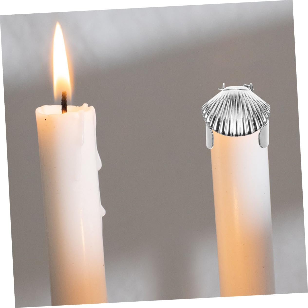 PRETYZOOM Metal Candle Extinguisher Flame Snuffer with Shell-Shaped Design