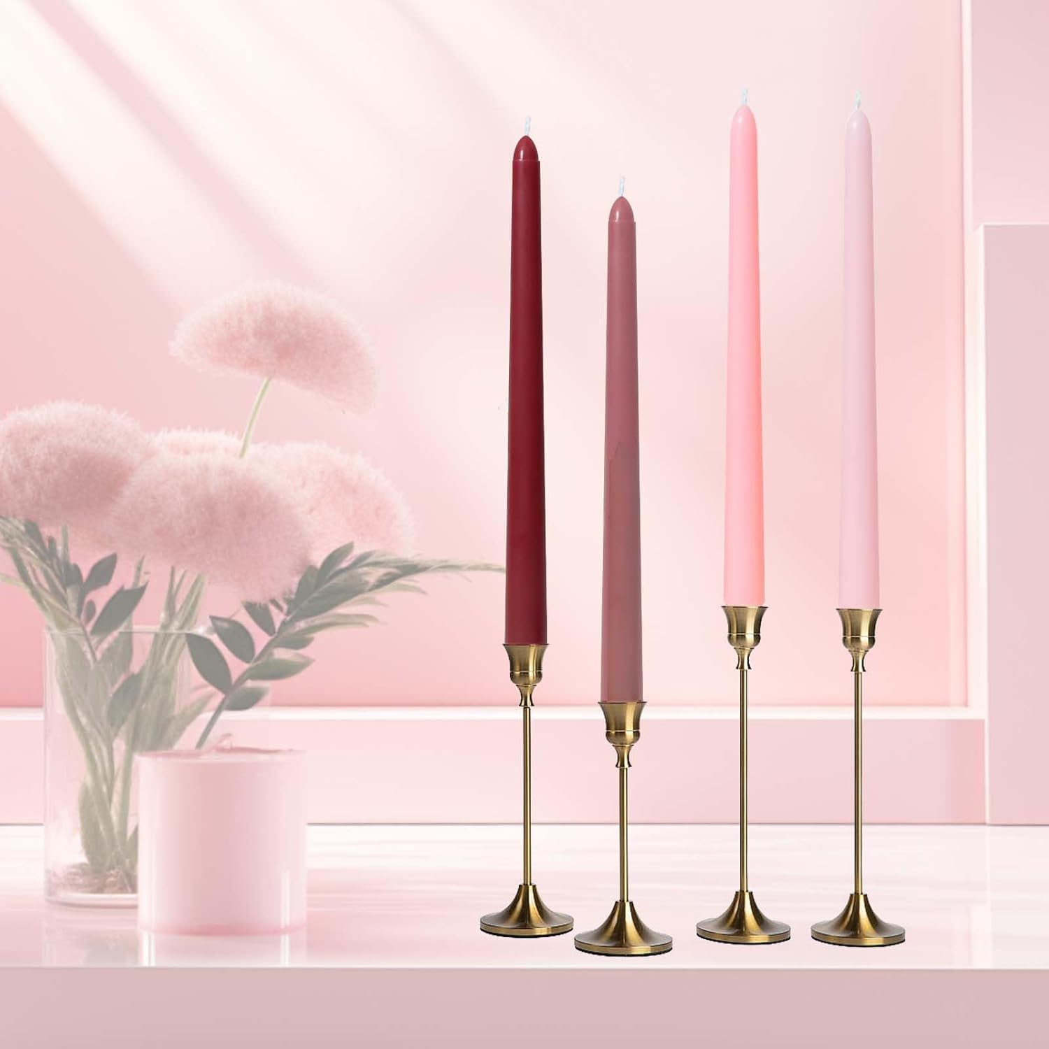 10 Inch Gradient Taper Candles Set of 4