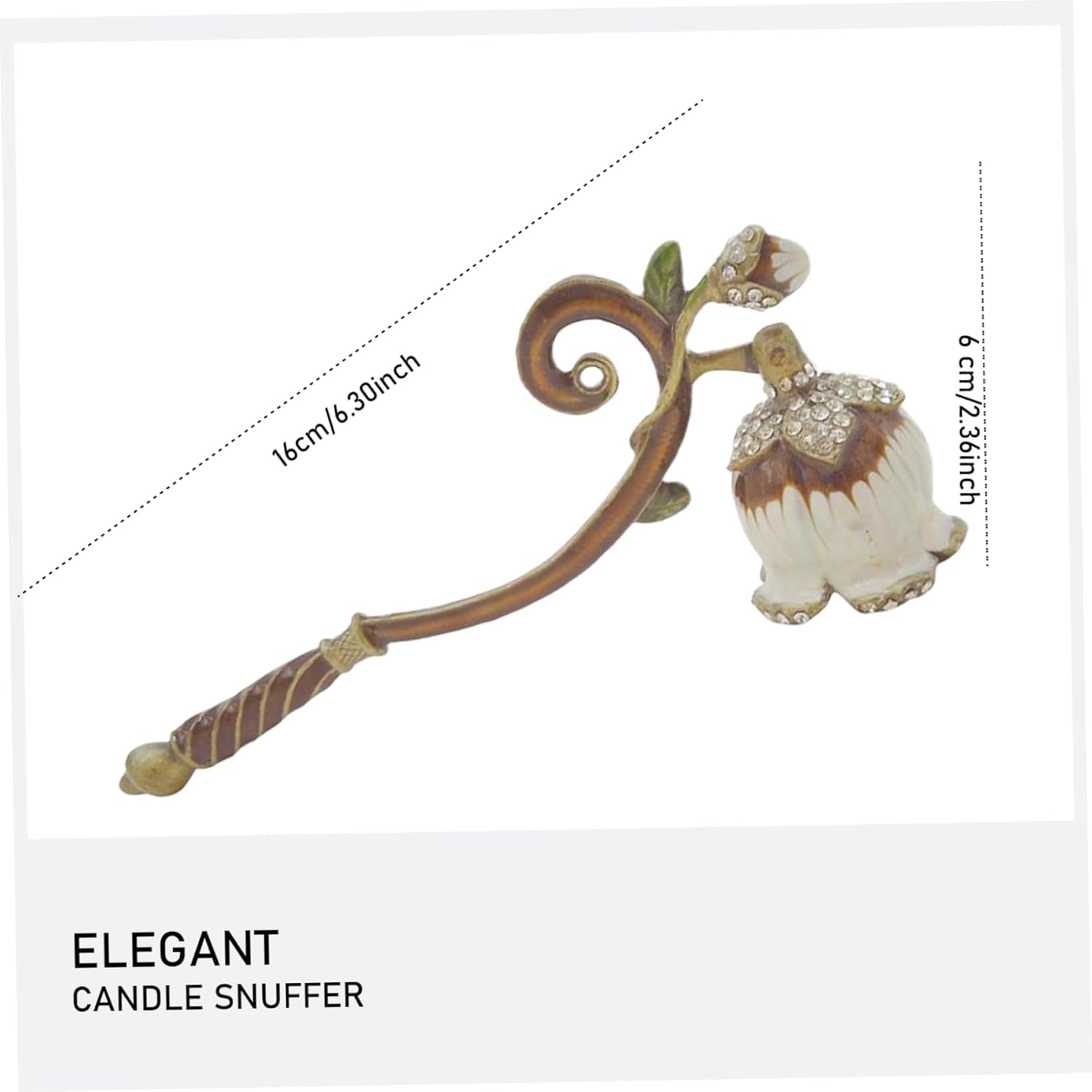 Elegant Lily of the Valley Candle Snuffer with Long Handle 1