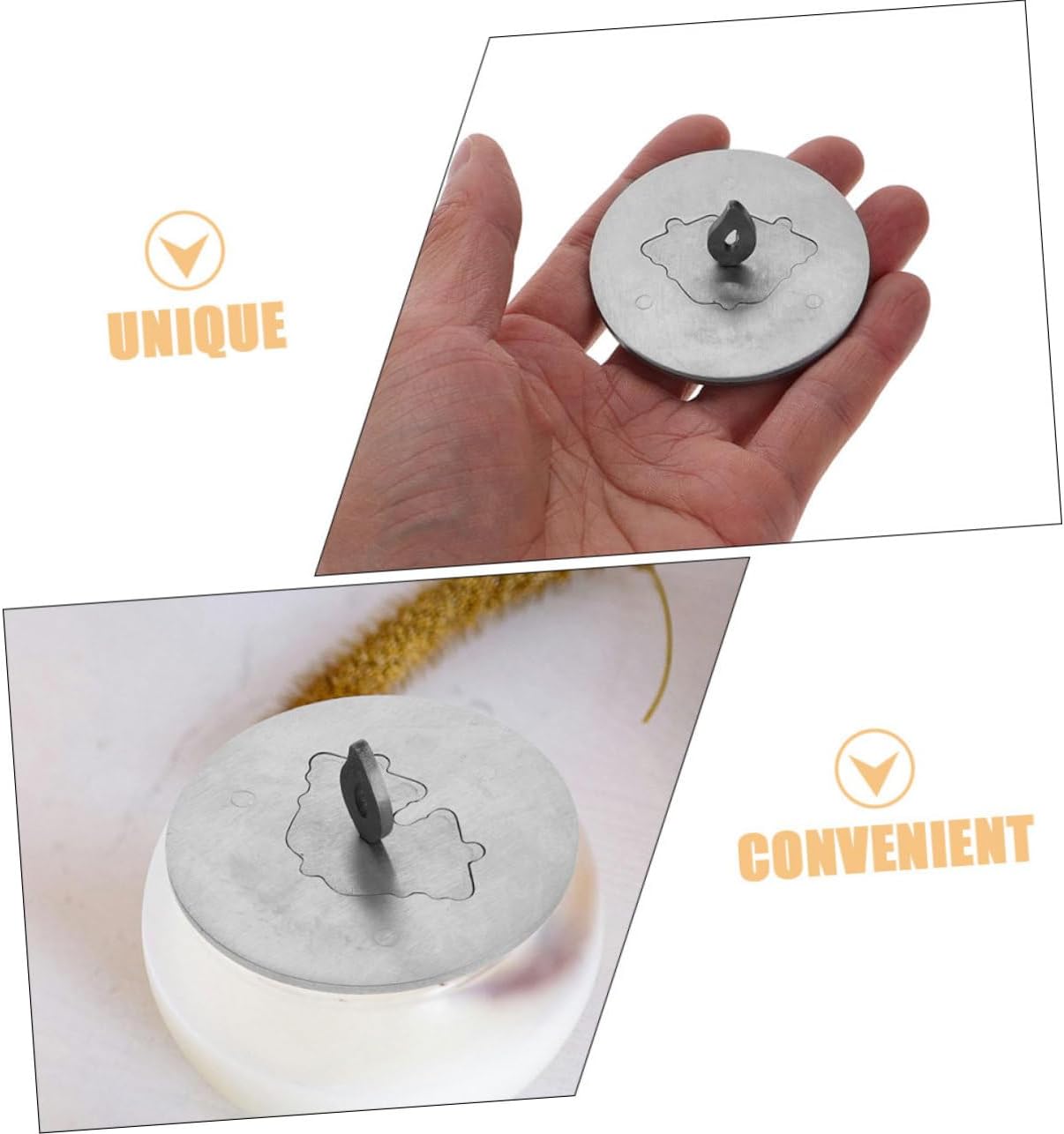 2pcs Stainless Steel Candle Snuffer and Toppers