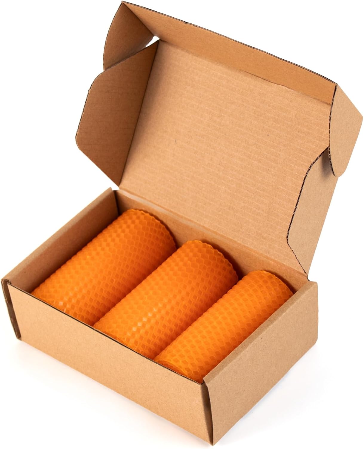 KONNI Beeswax Pillar Candles Set of 3 2x4 Inch Unscented