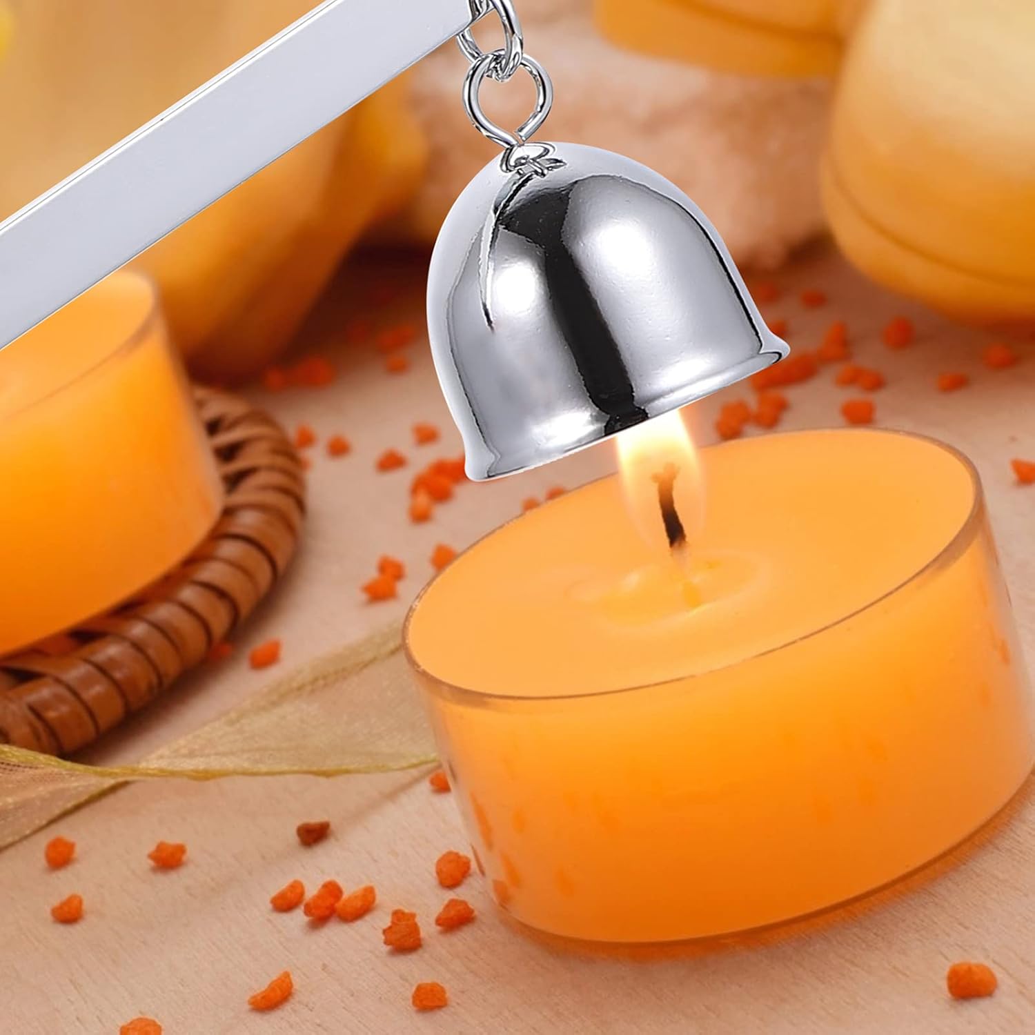 Bell Shape Stainless Steel Candle Snuffer with Long Handle